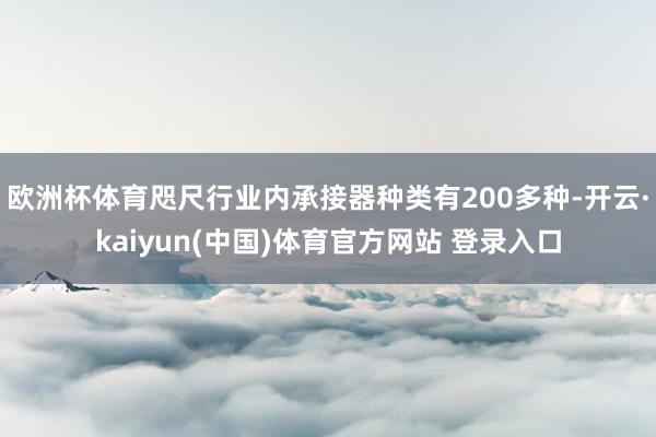 欧洲杯体育咫尺行业内承接器种类有200多种-开云·kaiyun(中国)体育官方网站 登录入口