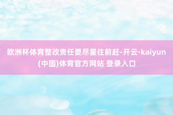 欧洲杯体育整改责任要尽量往前赶-开云·kaiyun(中国)体育官方网站 登录入口