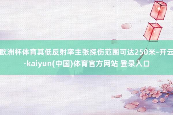 欧洲杯体育其低反射率主张探伤范围可达250米-开云·kaiyun(中国)体育官方网站 登录入口