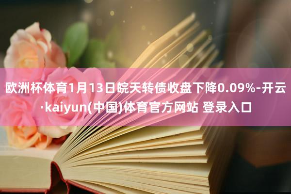 欧洲杯体育1月13日皖天转债收盘下降0.09%-开云·kaiyun(中国)体育官方网站 登录入口