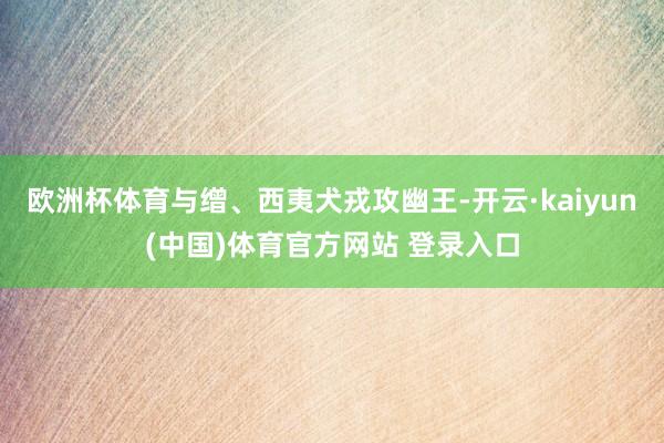 欧洲杯体育与缯、西夷犬戎攻幽王-开云·kaiyun(中国)体育官方网站 登录入口