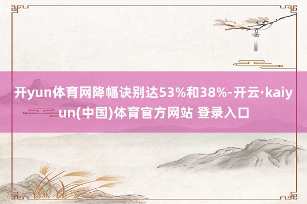 开yun体育网降幅诀别达53%和38%-开云·kaiyun(中国)体育官方网站 登录入口