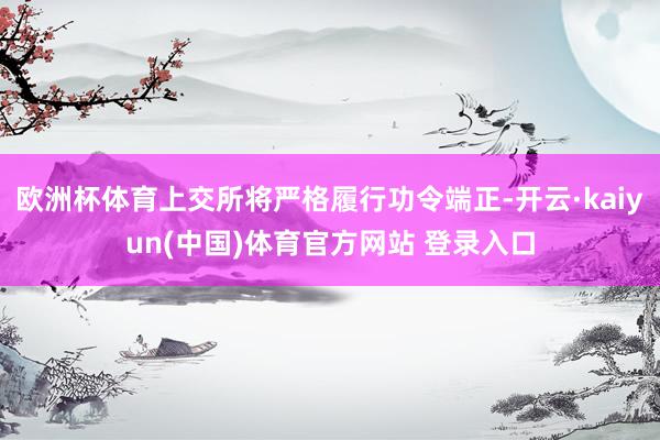 欧洲杯体育上交所将严格履行功令端正-开云·kaiyun(中国)体育官方网站 登录入口