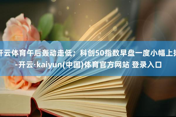 开云体育午后轰动走低；科创50指数早盘一度小幅上扬-开云·kaiyun(中国)体育官方网站 登录入口