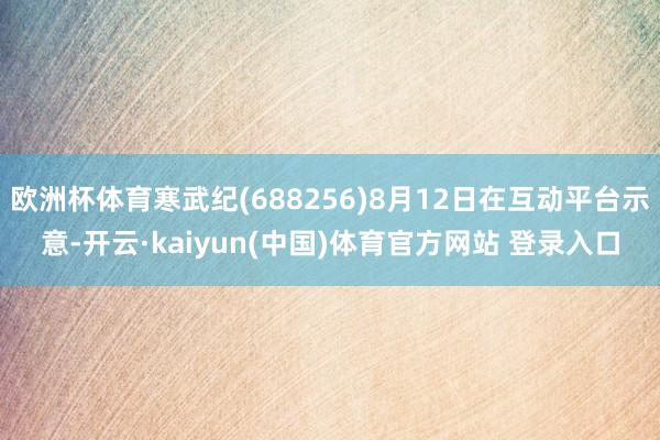 欧洲杯体育寒武纪(688256)8月12日在互动平台示意-开云·kaiyun(中国)体育官方网站 登录入口