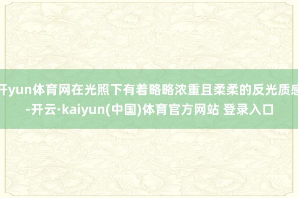 开yun体育网在光照下有着略略浓重且柔柔的反光质感-开云·kaiyun(中国)体育官方网站 登录入口