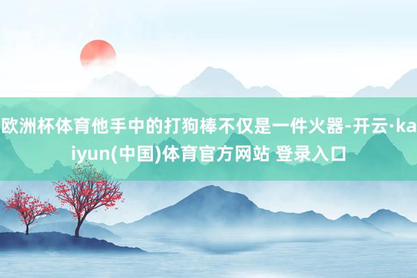 欧洲杯体育他手中的打狗棒不仅是一件火器-开云·kaiyun(中国)体育官方网站 登录入口