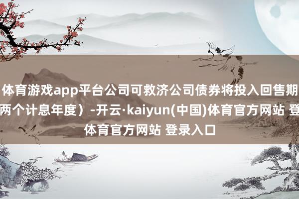 体育游戏app平台公司可救济公司债券将投入回售期(临了两个计息年度)-开云·kaiyun(中国)体育官方网站 登录入口