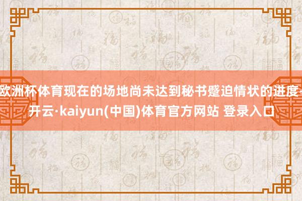 欧洲杯体育现在的场地尚未达到秘书蹙迫情状的进度-开云·kaiyun(中国)体育官方网站 登录入口