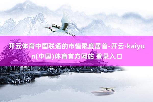 开云体育　　中国联通的市值限度居首-开云·kaiyun(中国)体育官方网站 登录入口