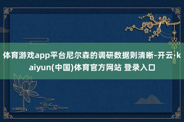 体育游戏app平台尼尔森的调研数据则清晰-开云·kaiyun(中国)体育官方网站 登录入口