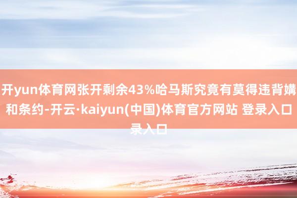 开yun体育网张开剩余43%哈马斯究竟有莫得违背媾和条约-开云·kaiyun(中国)体育官方网站 登录入口