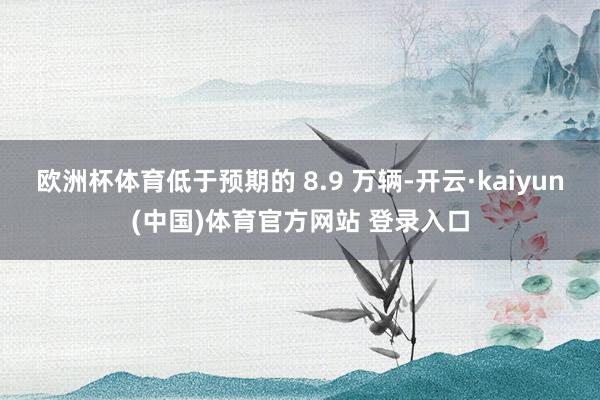 欧洲杯体育低于预期的 8.9 万辆-开云·kaiyun(中国)体育官方网站 登录入口